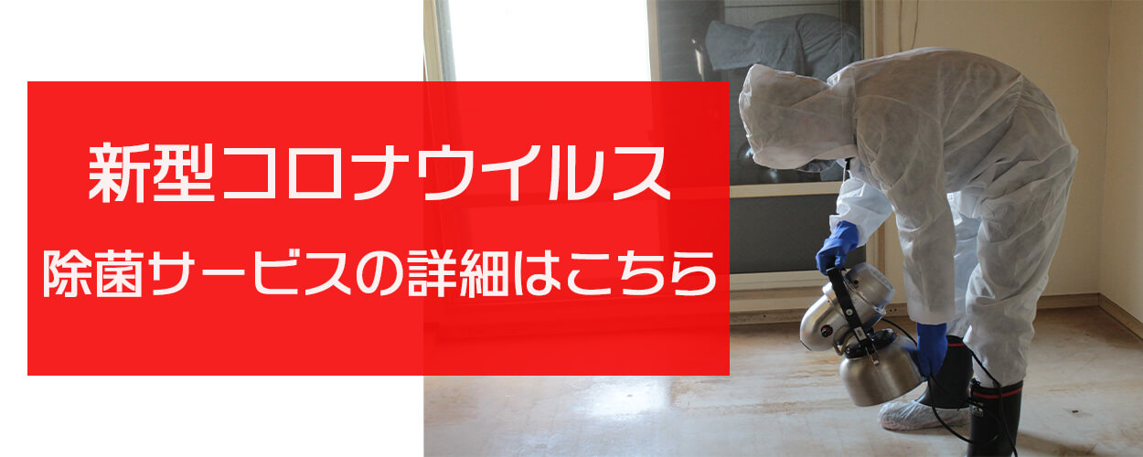 新型コロナウィルス 除菌サービスのサービスはこちら